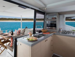 Aquaholic Luxury Charter - Galley & Stern Dining Table