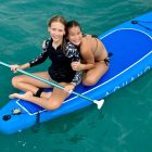 2 Girls on an AQUAHOLIC Stand Up Paddle Board